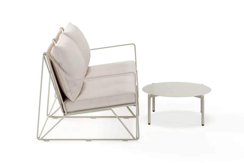 Usteryd Utesoffa 2-sits med Usteryd Soffbord - Beige - Utemöbler - Loungemöbler - Soffgrupp utomhus
