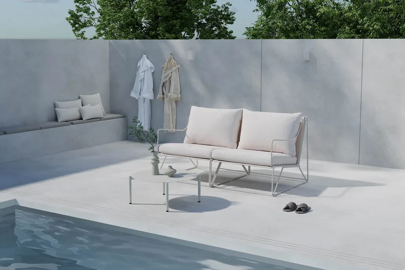 Usteryd Utesoffa 2-sits med Usteryd Soffbord - Beige - Utemöbler - Loungemöbler - Soffgrupp utomhus