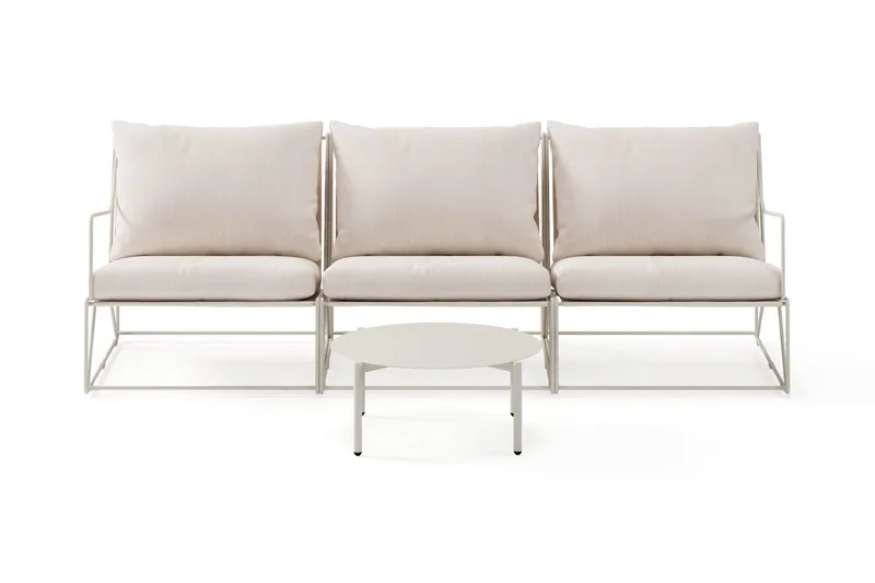 Usteryd Utesoffa 3-sits med Usteryd Soffbord, Beige