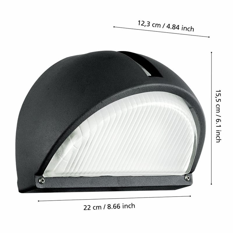Utvändig vägglampa Onja - Svart - Trädgård & spabad - Utemiljö - Entré - Entrébelysning