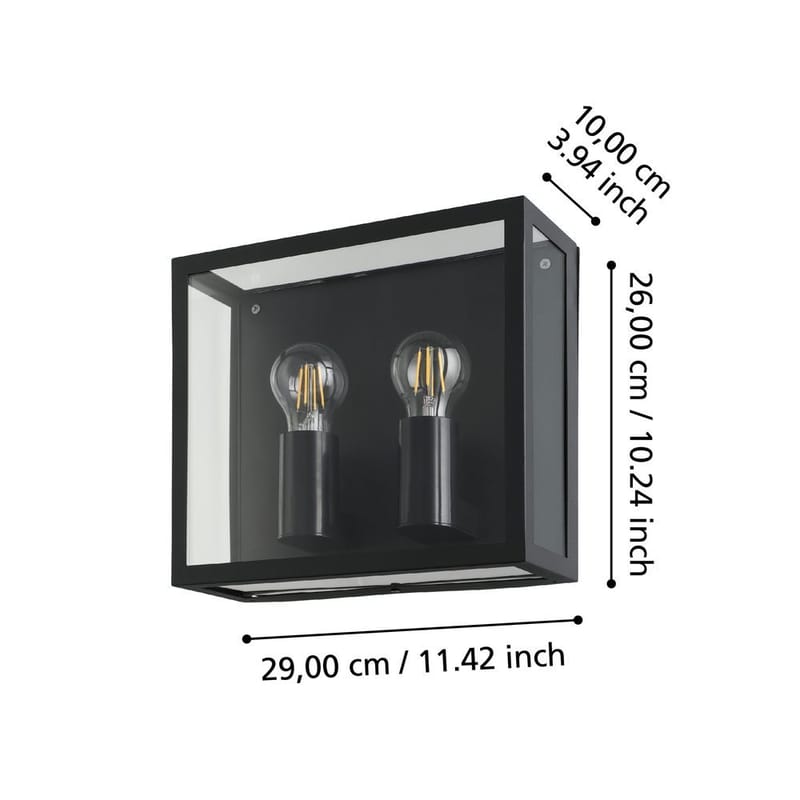 Vägglampa Alamonte - 26 cm - Trädgård & spabad - Utemiljö - Entré - Entrébelysning