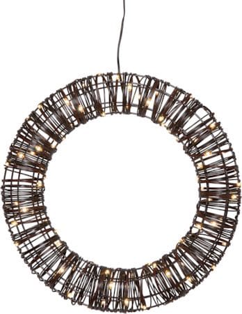 Vicke Wreath Utomhusdekoration belysning 40 cm, brun