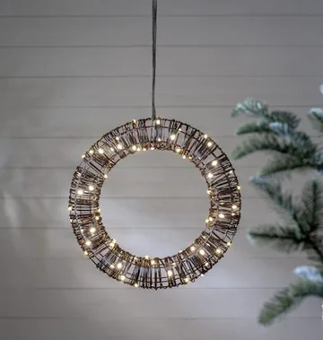 Vicke Wreath Utomhusdekoration belysning 40 cm - brun - Trädgård & spabad - Utemiljö - Altan & terrass - Altanbelysning