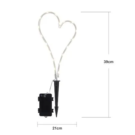 Decorationheart LED Gravljus 21 cm - vit - Trädgård & spabad - Utemiljö - Entré - Entrébelysning
