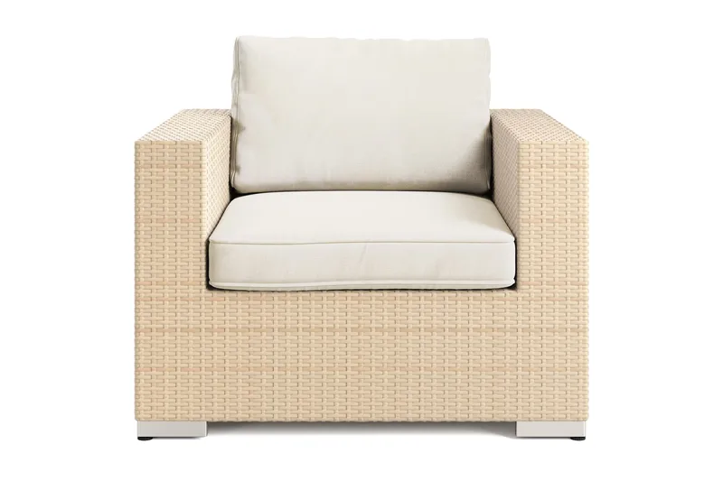 Bahamas Loungefåtölj utomhus i konstrotting - Beige - Utemöbler - Loungemöbler - Loungestol utomhus