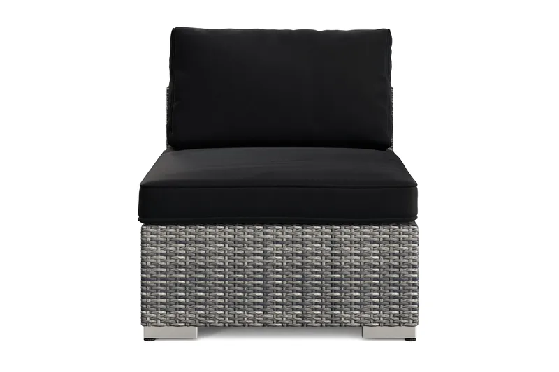 Bahamas Mittmodul utomhus i konstrotting - Grå - Utemöbler - Loungemöbler - Modulsoffa utomhus - Mittmodul utesoffa