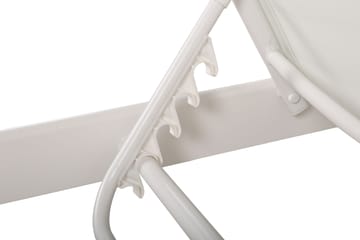 Monaco Solsäng med justerbar rygg i aluminium vit textil - Vit - Utemöbler - Utestol & trädgårdsstol - Solsäng & Solvagnar