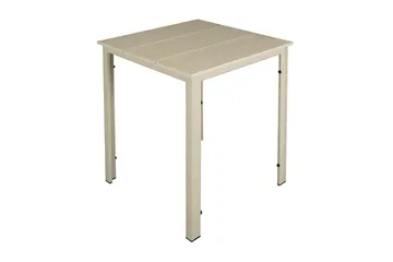 Tunis Cafebord utomhus 70x70 cm i metall/plast - Beige - Utemöbler - Balkong - Balkongmöbler - Balkongbord