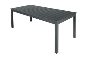 Tunis Rektangulärt Stort Förlängningsbart Matbord utomhus 205/305x90 cm i metall plast - Svart - Utemöbler - Utebord & trädgårdsbord - Matbord utomhus