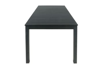 Tunis Rektangulärt Stort Förlängningsbart Matbord utomhus 205/305x90 cm i metall plast - Svart - Utemöbler - Utebord & trädgårdsbord - Matbord utomhus