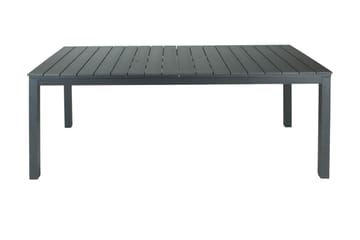 Tunis Rektangulärt Stort Förlängningsbart Matbord utomhus 205/305x90 cm i metall plast - Svart - Utemöbler - Utebord & trädgårdsbord - Matbord utomhus