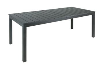 Tunis Rektangulärt Stort Förlängningsbart Matbord utomhus 205/305x90 cm i metall plast - Svart - Utemöbler - Utebord & trädgårdsbord - Matbord utomhus