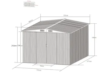 Förråd och Redskapsbod 12,5m² | Dubbel skjutdörr | Bas ingår - Trädgård & spabad - Uterum & fritidshus - Förråd & bodar - Redskapsbod & trädgårdsskjul
