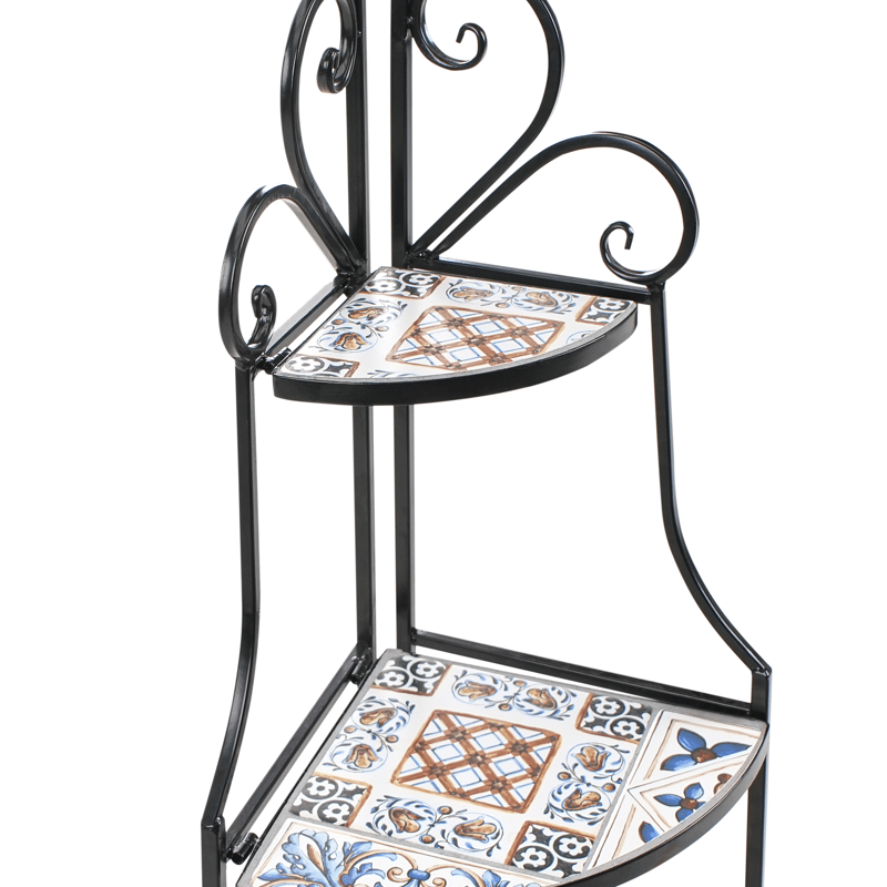 Hylla utomhus Favara 43 cm - Svart/Flerfärgad - Utemöbler - Övrigt utemöbler - Tillbehör utomhus - Hyllor