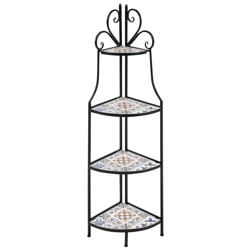 Hylla utomhus Favara 43 cm, Svart/Flerfärgad