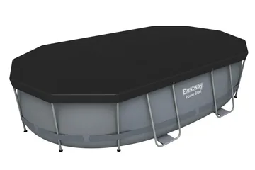 Bestway Power Steel Ovanmarkpool 4,88 x 3,05 m Grå - Bestway - Trädgård & spabad - Utomhusbad - Pool - Pool ovan mark