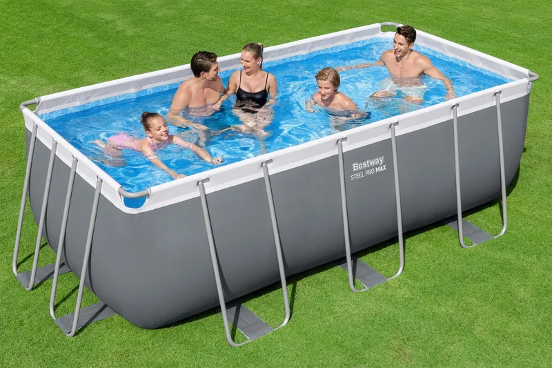 Bestway pool ovan mark 4,1x2m - 122cm djup | Power Steel (56456) - Trädgård & spabad - Utomhusbad - Pool - Pool ovan mark