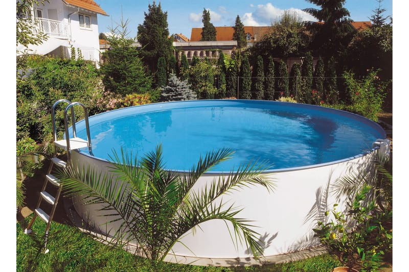 Planet Pool Stålväggspool Premium Rund 3,5x1,5m Inbyggd L:Ca - Planet Pool - Trädgård & spabad - Utomhusbad - Pool - Pool ovan mark