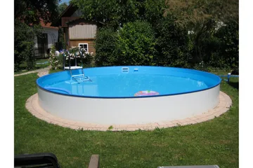 Planet Pool Stålväggspool Premium Rund 3,5x1,5m Inbyggd L:Ca - Planet Pool - Trädgård & spabad - Utomhusbad - Pool - Pool ovan mark