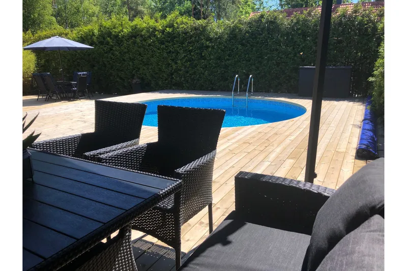 Planet Pool Stålväggspool Premium Rund 3,5x1,2m Inbyggd L:Bl, Planet Pool