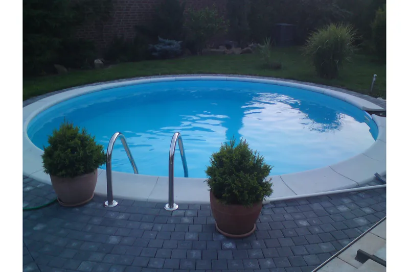 Pool ovan mark Planet Pool Planet Pool Stålväggspool Premium Rund 4,2x1,2m Inbyggd L:Pe Grå - Trädgård & spabad - Utomhusbad - Pool - Pool ovan mark