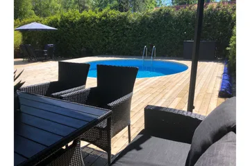 Pool ovan mark Planet Pool Planet Pool Stålväggspool Premium Rund 4,2x1,2m Inbyggd L:Pe Grå - Trädgård & spabad - Utomhusbad - Pool - Pool ovan mark