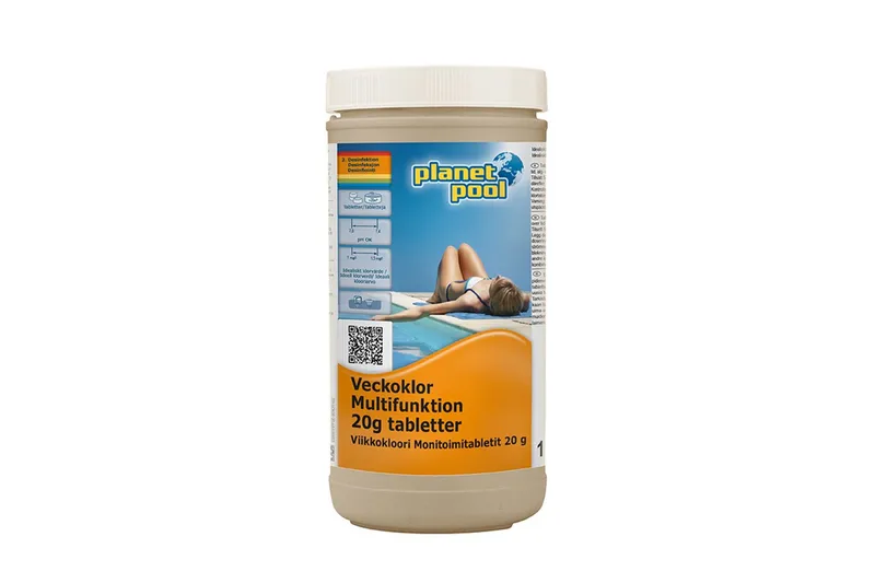 Vattenvård Planet Pool Veckoklor Multifunktion 20 g styck 1 kg