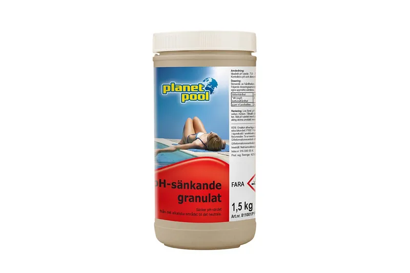 Vattenvård Planet Pool Sänker pH Granulat 1,5 kg, 1,5 kg
