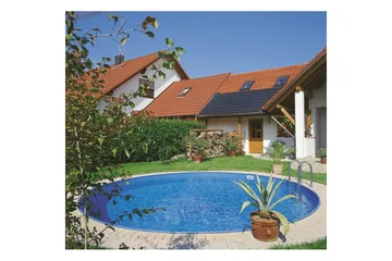 Stålväggspool Planet Pool Premium Rund Ø 3,5 m, Persia Blå, 1,2 m - Ø 3,5 m, Persia Blå, 1,2 m - Trädgård & spabad - Utomhusbad - Pool - Pool ovan mark