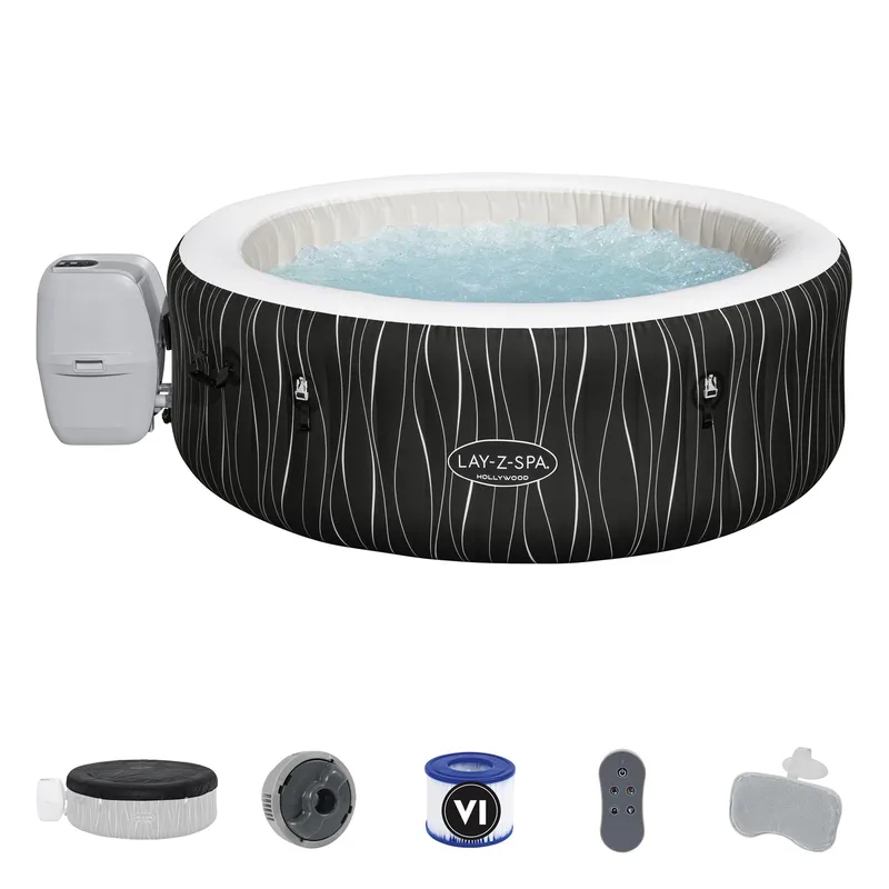 Lay-Z Spa Hollywood Airjet | Bestway uppblåsbart spabad 4-6 personer - Trädgård & spabad - Utomhusbad - Spabad - Uppblåsbart spa