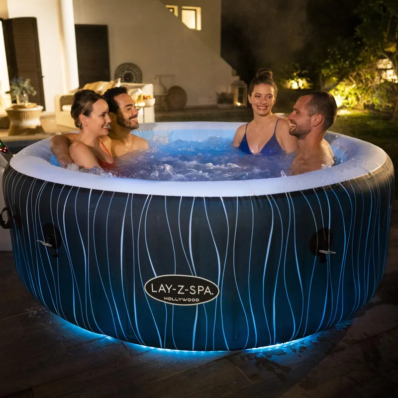 Lay-Z Spa Hollywood Airjet | Bestway uppblåsbart spabad 4-6 personer - Trädgård & spabad - Utomhusbad - Spabad - Uppblåsbart spa