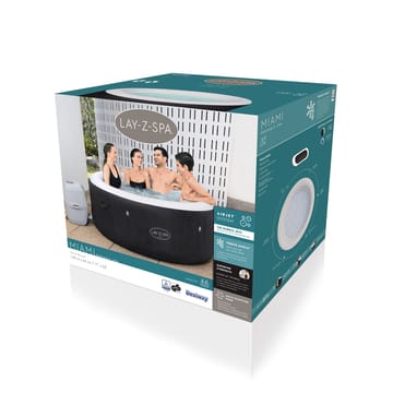 Lay-Z Spa Miami Airjet | Bestway uppblåsbart spabad 2-4 personer - Trädgård & spabad - Utomhusbad - Spabad - Uppblåsbart spa