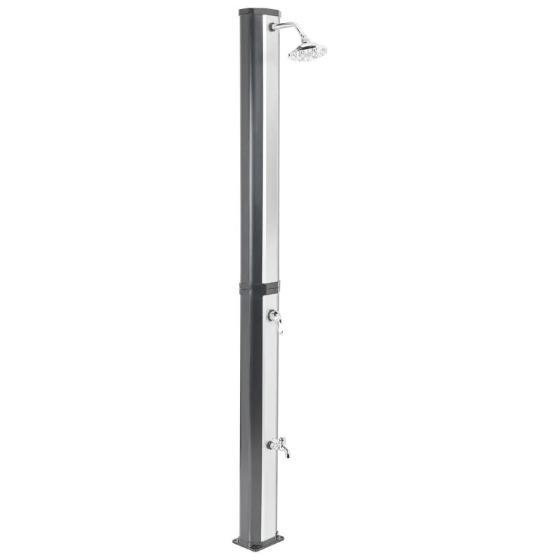 Utomhusdusch Topocalma, Svart, Silver