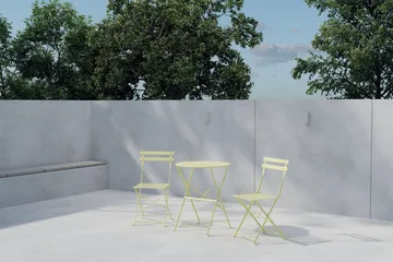 Cafégrupp Tao Utomhus - Ljusgul - Utemöbler - Balkong - Balkongmöbler - Balkonggrupp & balkongset