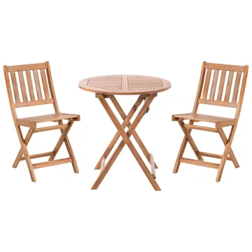 Caféset utomhus Fällbar Febbio Akaciaträ - Brun - Utemöbler - Balkong - Balkongmöbler - Balkonggrupp & balkongset