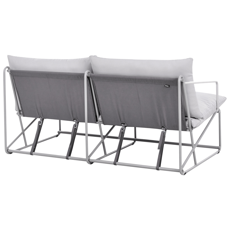 Soffa utomhus 2-Sits Ponte - Grå - Utemöbler - Balkong - Balkongmöbler - Soffa balkong