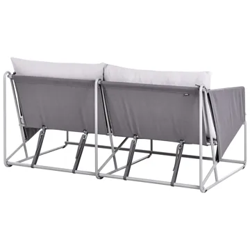 Soffa utomhus 2-Sits Ponte - Grå - Utemöbler - Balkong - Balkongmöbler - Soffa balkong