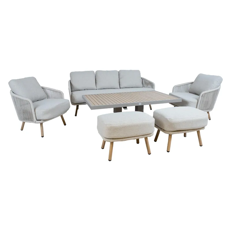 Trädgårdsmöbelset Bränor 6 delar, beige
