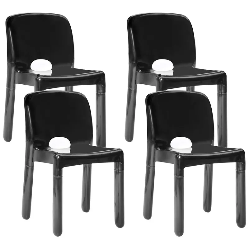 Trädgårdsstol Betim 4-pack, Svart
