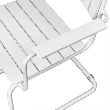 Utematstol Holmö med Armstöd - Vit - Utemöbler - Balkong - Balkongmöbler - Balkongstol