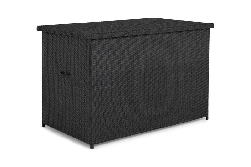 Gigant vattentät dynbox XL utomhus - Dynlåda i konstrotting (B150xD90xH101 cm) - Svart - Utemöbler - Dynförvaring & möbelskydd - Dynboxar & dynlådor