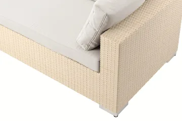 Bahamas L-formad utesoffa höger, 7-sits med bord och hylla - Beige - Utemöbler - Loungemöbler - Soffgrupp utomhus