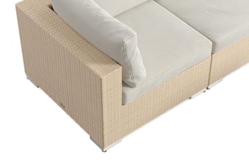 Bahamas utomhus hörnsoffa 8-sits vändbar med fåtölj och bord - Beige - Utemöbler - Loungemöbler - Soffgrupp utomhus