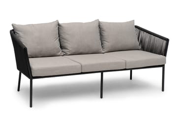 Hillerstorp Lersund Utesoffa Svart/Grå - Svart/Grå - Utemöbler - Loungemöbler - Loungesoffa