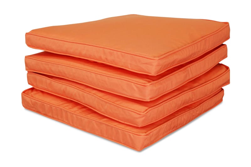 Klädsel till stolsdynor 4-pack - Orange - Utemöbler - Loungemöbler - Klädselpaket loungemöbler