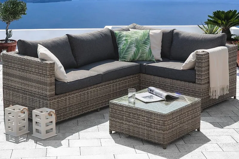 Avola Loungegrupp Utomhus 212 cm, Grå