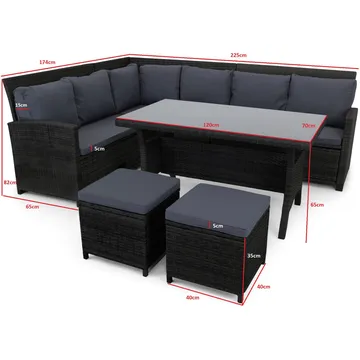 Exklusiv loungegrupp | Inbyggd förvaring | Lyfco Tanumshede - Utemöbler - Loungemöbler - Loungegrupp & Loungeset