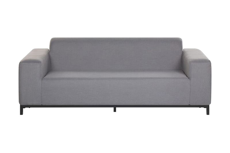 Hughen 3-sits Utesoffa - Grå/Svart - Utemöbler - Loungemöbler - Loungesoffa