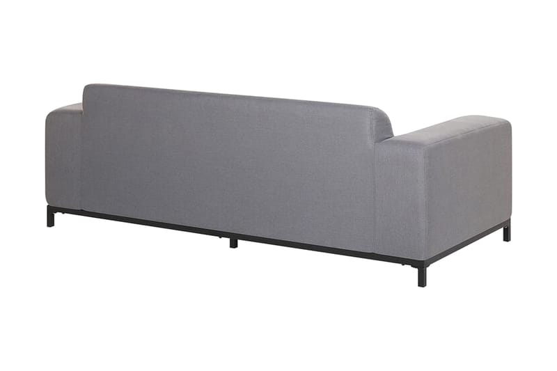 Hughen 3-sits Utesoffa - Grå/Svart - Utemöbler - Loungemöbler - Loungesoffa