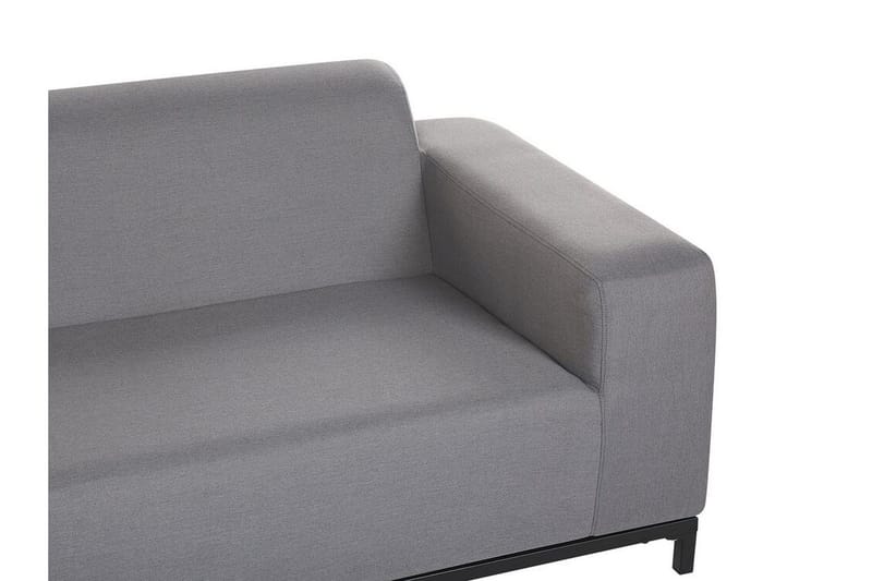 Hughen 3-sits Utesoffa - Grå/Svart - Utemöbler - Loungemöbler - Loungesoffa